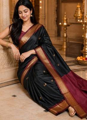 Zari pure cotton kanjeevaram saree 4