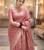 Ethnic motifs woven design zari kanjeevaram sarees