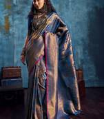 Woven design kanjeevaram saree with blouse piece