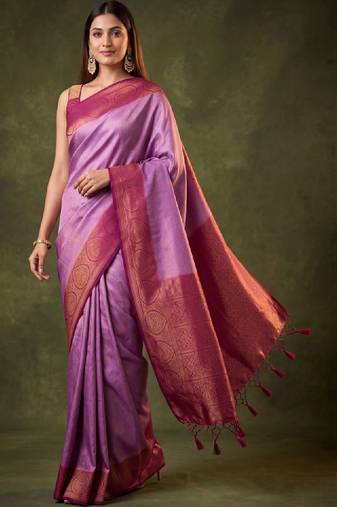 Woven design zari art silk kanjeevaram saree
