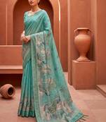 Kalamkari silk blend designer kanjeevaram saree