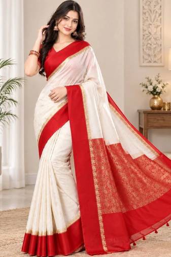 Woven design zari art silk kanjeevaram saree