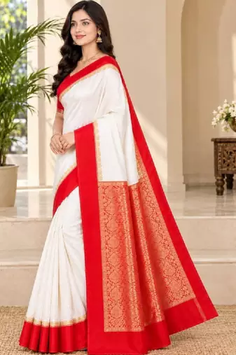 Woven design zari art silk kanjeevaram saree