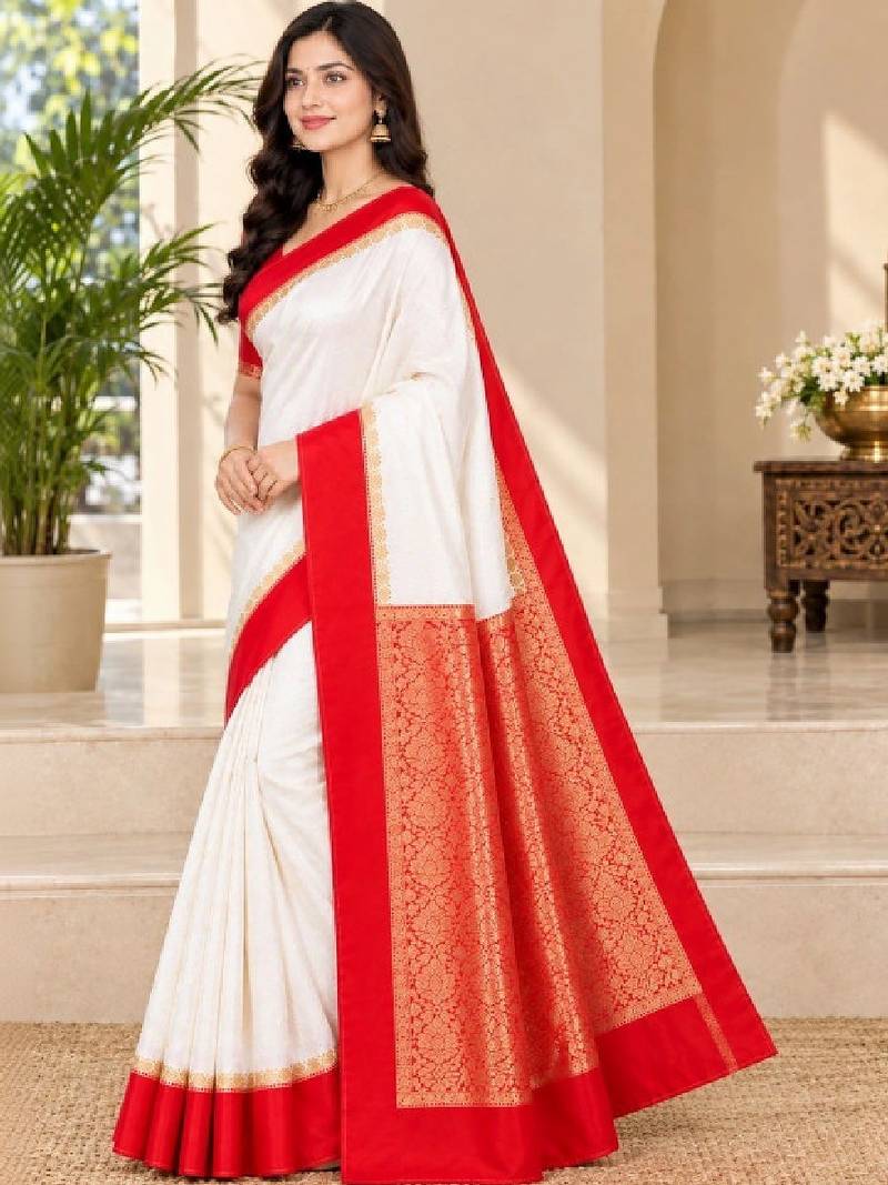 Woven design zari art silk kanjeevaram saree