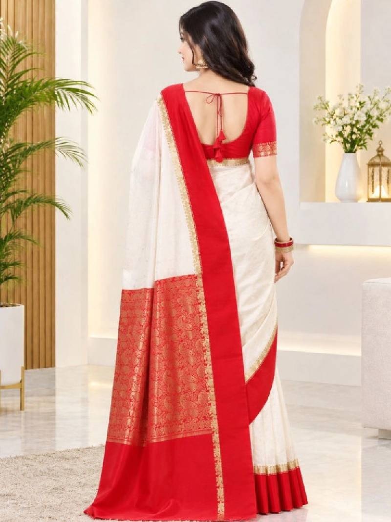 Woven design zari art silk kanjeevaram saree