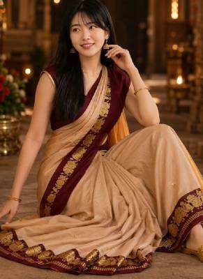 Zari pure cotton kanjeevaram saree 1