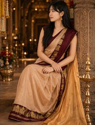 Zari pure cotton kanjeevaram saree 2