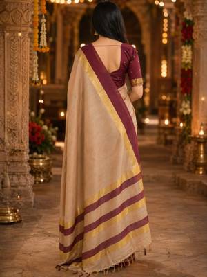 Zari pure cotton kanjeevaram saree 3