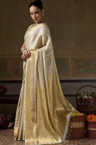 Woven design zari silk blend designer kanjeevaram saree