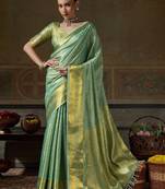 Woven design zari silk blend designer kanjeevaram saree