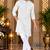 Men's off-white cotton kurta with white pyjama set
