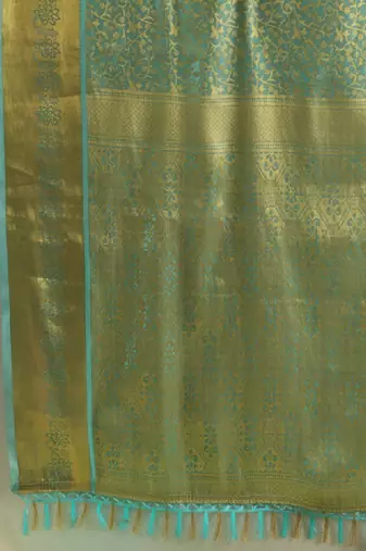 Woven design zari silk blend designer kanjeevaram saree