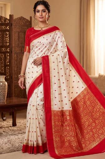 Woven design zari art silk kanjeevaram saree