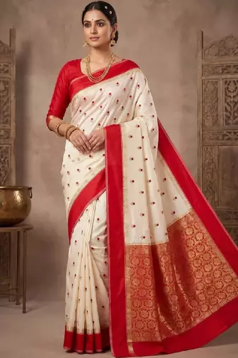Woven design zari art silk kanjeevaram saree