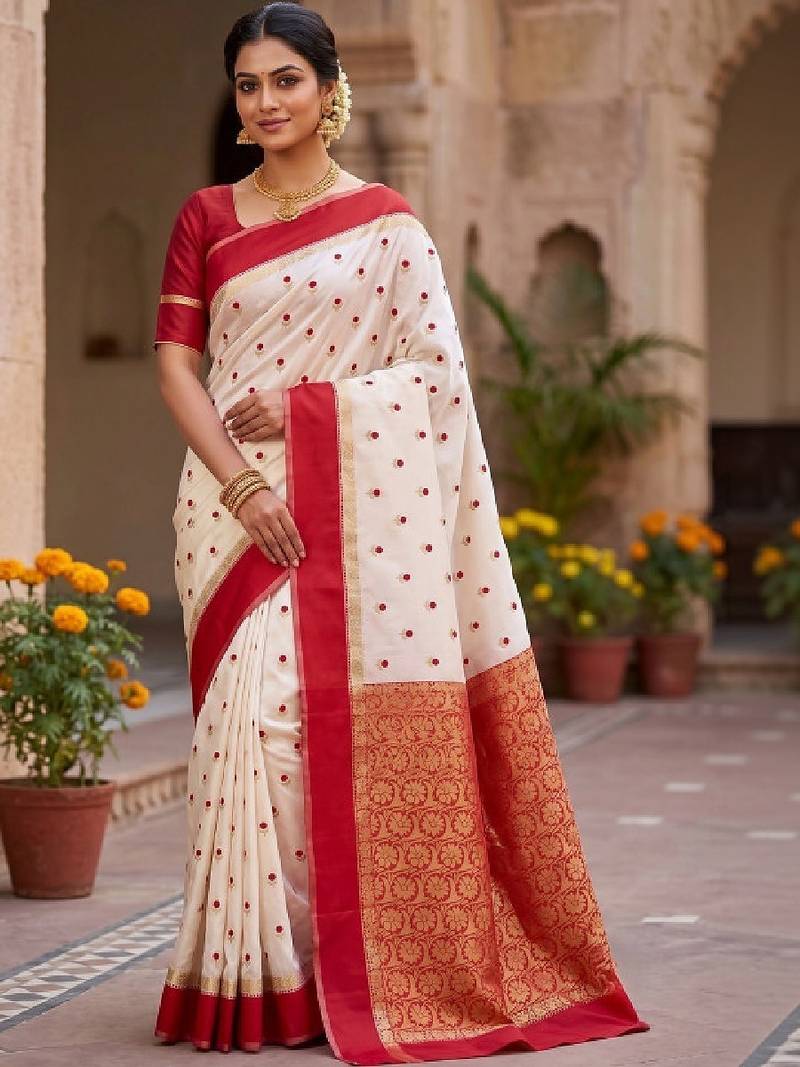 Woven design zari art silk kanjeevaram saree