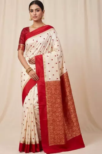 Woven design zari art silk kanjeevaram saree