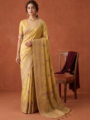 Woven design zari art silk kanjeevaram saree 1