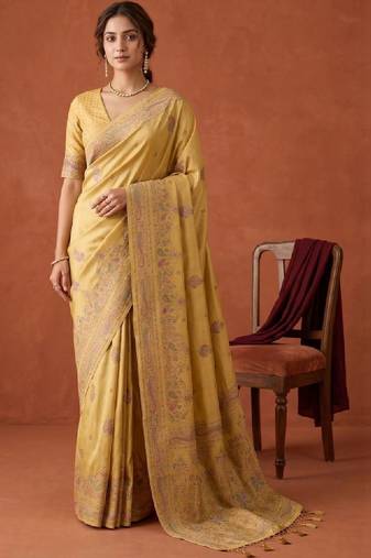 Woven design zari art silk kanjeevaram saree
