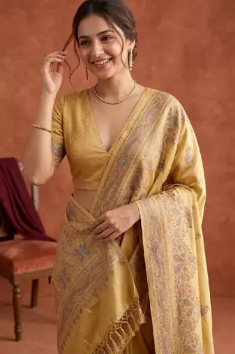 Woven design zari art silk kanjeevaram saree
