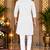 Men's off-white cotton kurta with white pyjama set