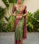 Woven design zari art silk designer kanjeevaram saree