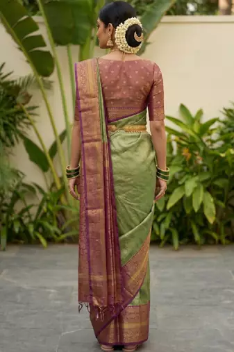 Woven design zari art silk designer kanjeevaram saree