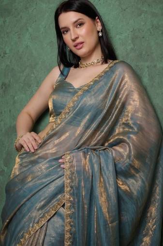 Embellished zari supernet kanjeevaram saree