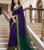 Embroidered pure cotton kanjeevaram saree
