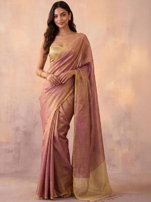 Colourblocked zari tissue kanjeevaram saree 2