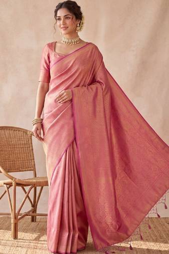 Woven design zari art silk kanjeevaram saree