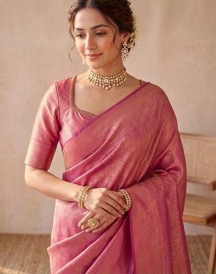 Woven design zari art silk kanjeevaram saree 3