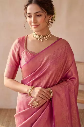 Woven design zari art silk kanjeevaram saree
