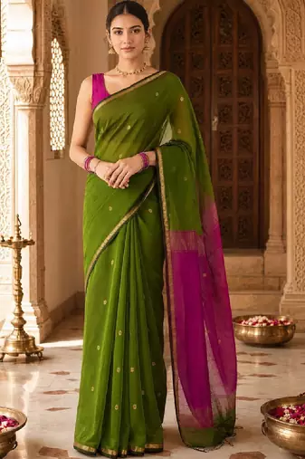 Woven design embroidered designer kanjeevaram saree