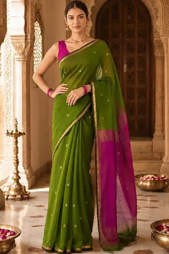 Woven design embroidered designer kanjeevaram saree