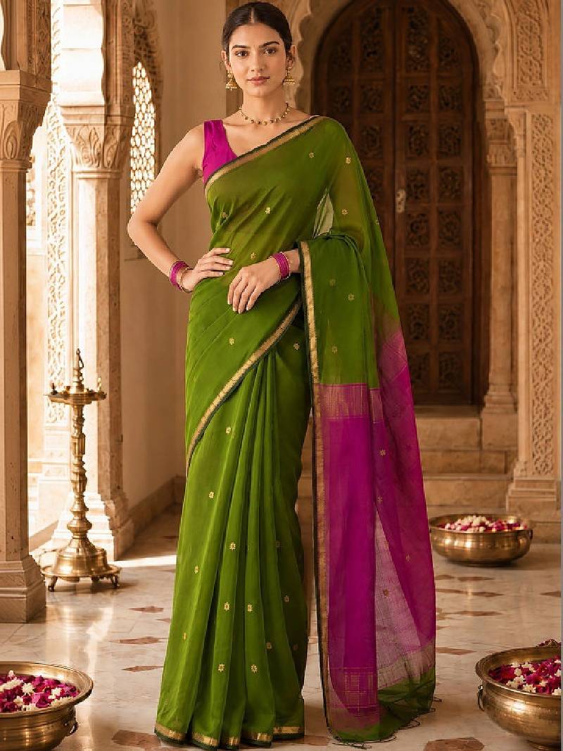Woven design embroidered designer kanjeevaram saree