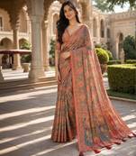 Floral art silk kanjeevaram saree