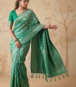 Woven design zari satin kanjeevaram saree