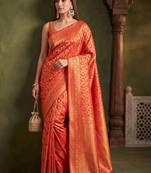 Woven design zari art silk kanjeevaram saree