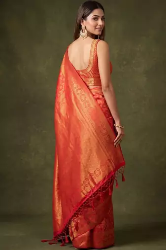Woven design zari art silk kanjeevaram saree