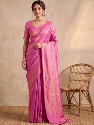 Woven design zari art silk kanjeevaram saree 1