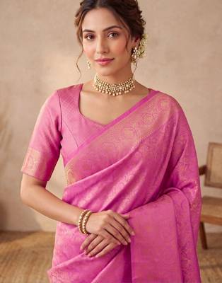 Woven design zari art silk kanjeevaram saree 3