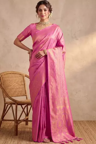 Woven design zari art silk kanjeevaram saree