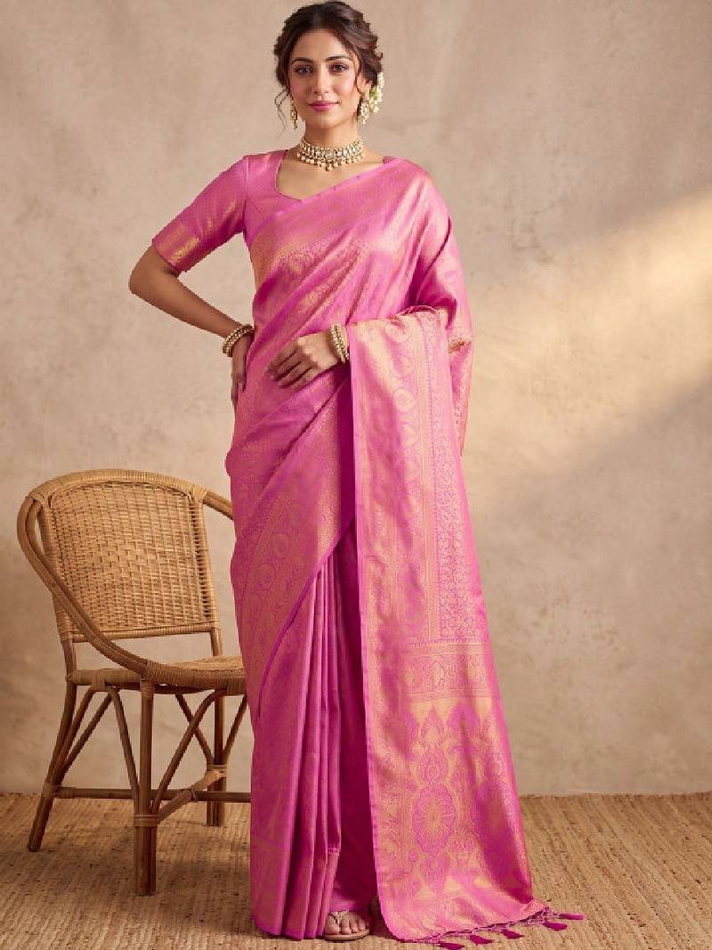 Woven design zari art silk kanjeevaram saree