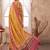 Floral aari work silk blend designer kanjeevaram saree