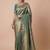 Teal kanjivaram woven design sarees with blouse piece unstiched blouse