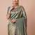 Teal kanjivaram woven design sarees with blouse piece unstiched blouse