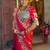 Women floral embroidered mirror work art silk kanjeevaram saree