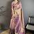 Woven design zari silk blend handloom kanjeevaram saree