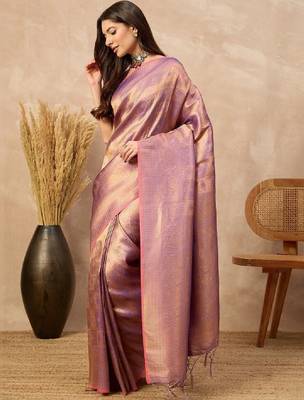 Woven design zari art silk designer kanjeevaram saree 3
