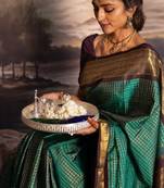 Woven design zari art silk kanjeevaram saree